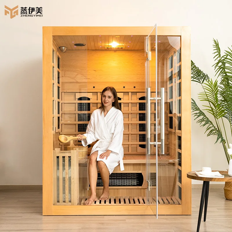 Guangbo room commercial sweat room solid wood customized sauna machine dry and wet steam sauna room sweat steam room home