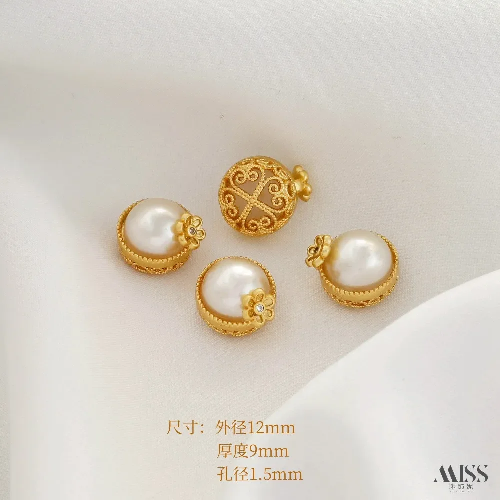 Cristal blanc naturel Jade Tianhe pierre perle Lotus une petite fleur perle Bracelet à bricoler soi-même collier chaîne accessoires