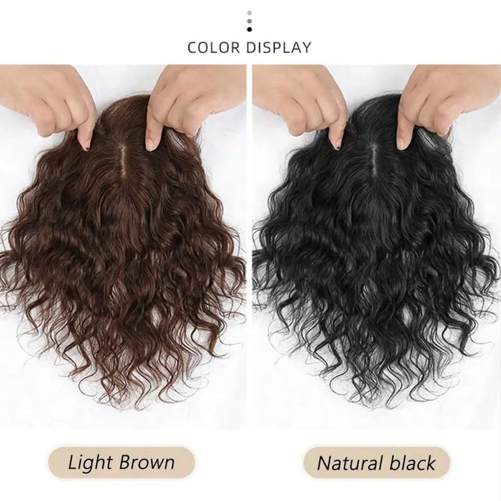 Synthetic Clip In Hair Extension Short Curly Toupee Hairpiece for Women With Thinning Hair Increase Hair Volume