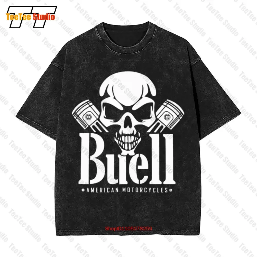 Buell American Motorcycles Skull Piston Oversized T-Shirt U0O1