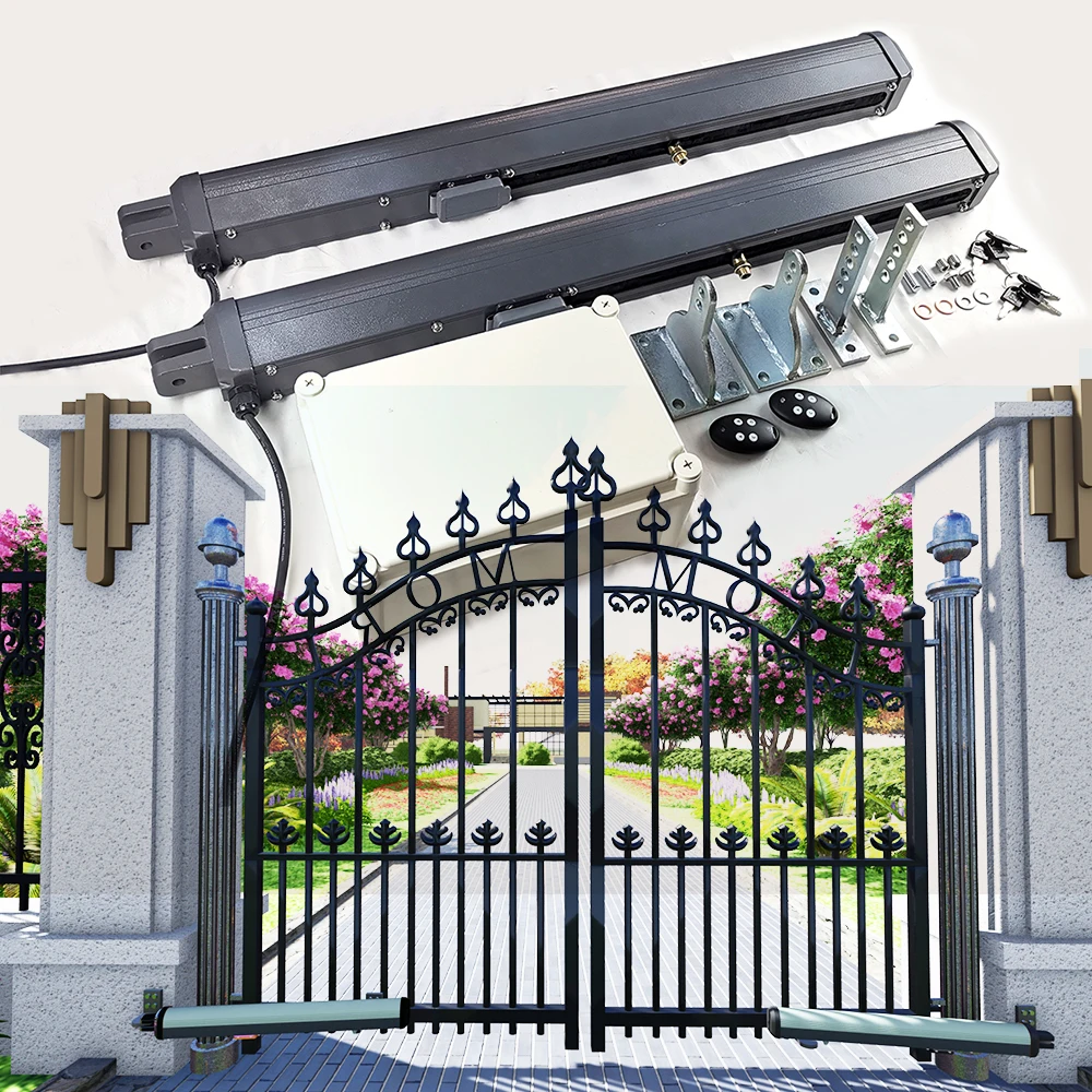 

Smart Virtual Reality Black Design Hot Color Automatic Dc Swing Gate Opener Heavy Duty 250Kgs Each Leaf