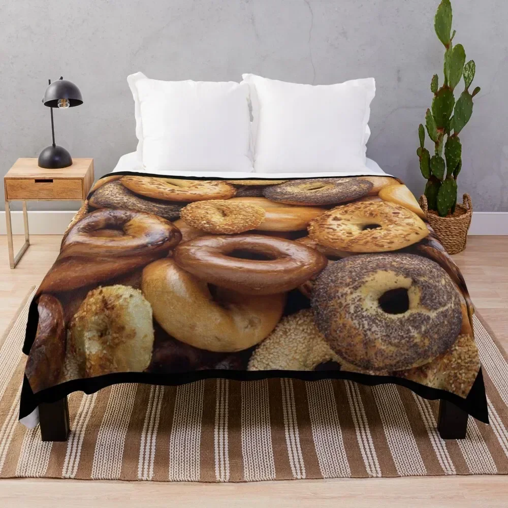 

All About That Bagel Throw Blanket Decorative Sofa Flannels Blankets