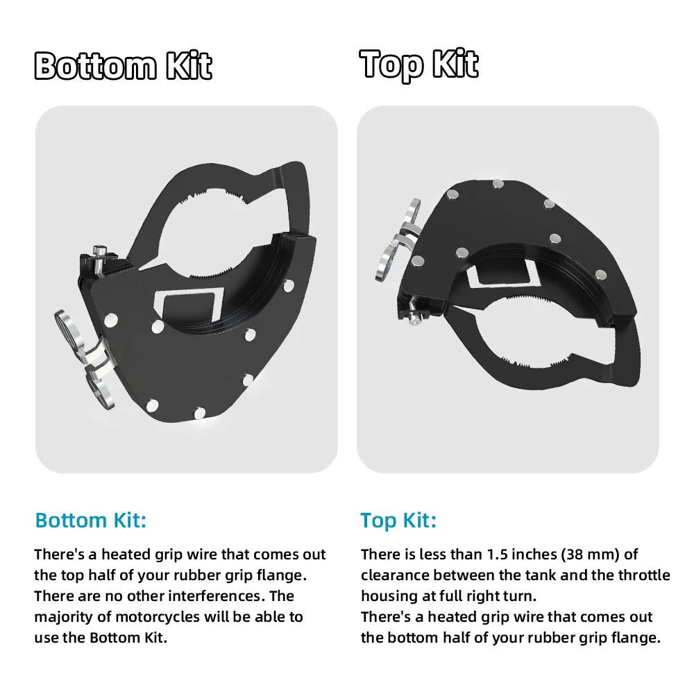 For Honda CB 125 F CB500X Big Ruckus Throttle Grip Cruise Control Lock Assist Handlebar Grip BOTTOM And TOP KIT Control Safe