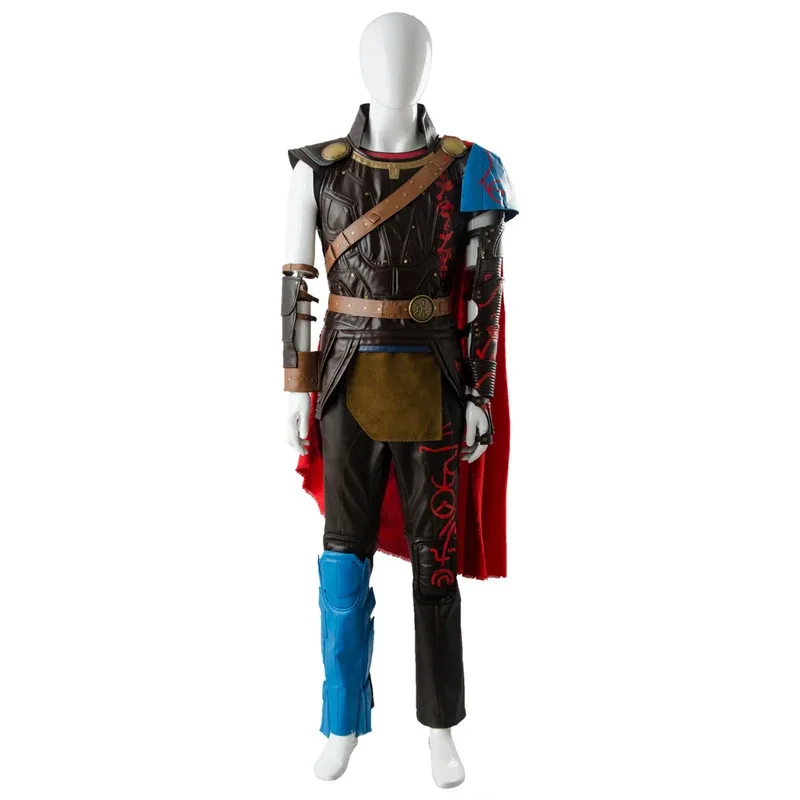

Thor Cosplay Costume Men Fantasia Cape Belt Full Suit Disguise Adult Superhero Battle Roleplay Halloween Outfits Male Clothingx,