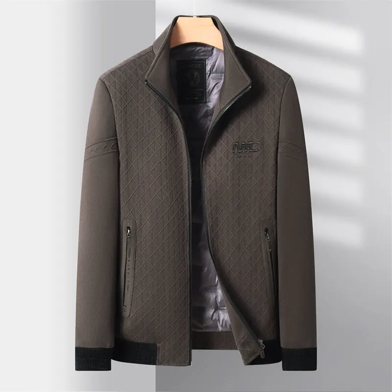 Lightweight Men's Casual Duck Down Jackets 2025 Autumn Winter Outwear Windproof Warm Puffer Coats Slim Fit Padded Tops Clothing