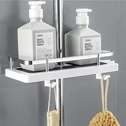 Shower Storage Rack Household Bathroom Lifting Bracket Simple Installation No Drilling, Rustproof Stainless Steel Shower Basket