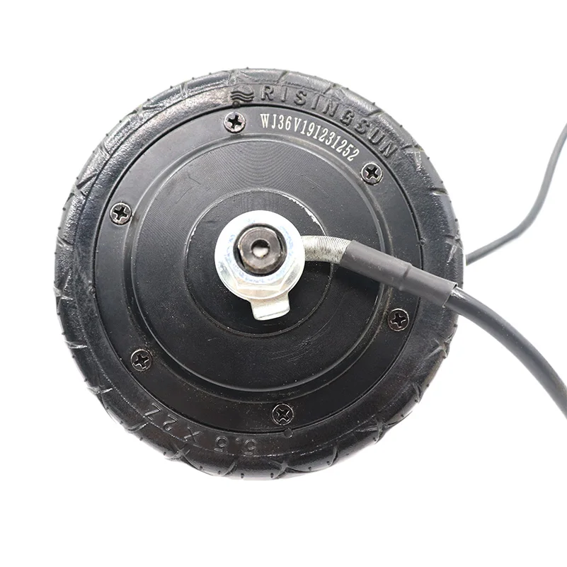 5.5 inch brushless and toothless wheel hub motor, solid tire 24V electric scooter brushless motor front rear motors+wheels