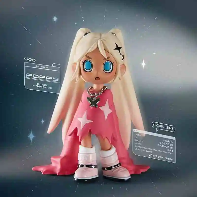 Genuine Lil Peach Riot:Loading Series Figures Cute Poppy Princess Collectible Toys Model Figures Room Ornaments Gift