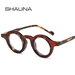 SHAUNA Fashion Small Round Double Color Women Glasses Frame Retro Punk Men Clear Lens Eyewear