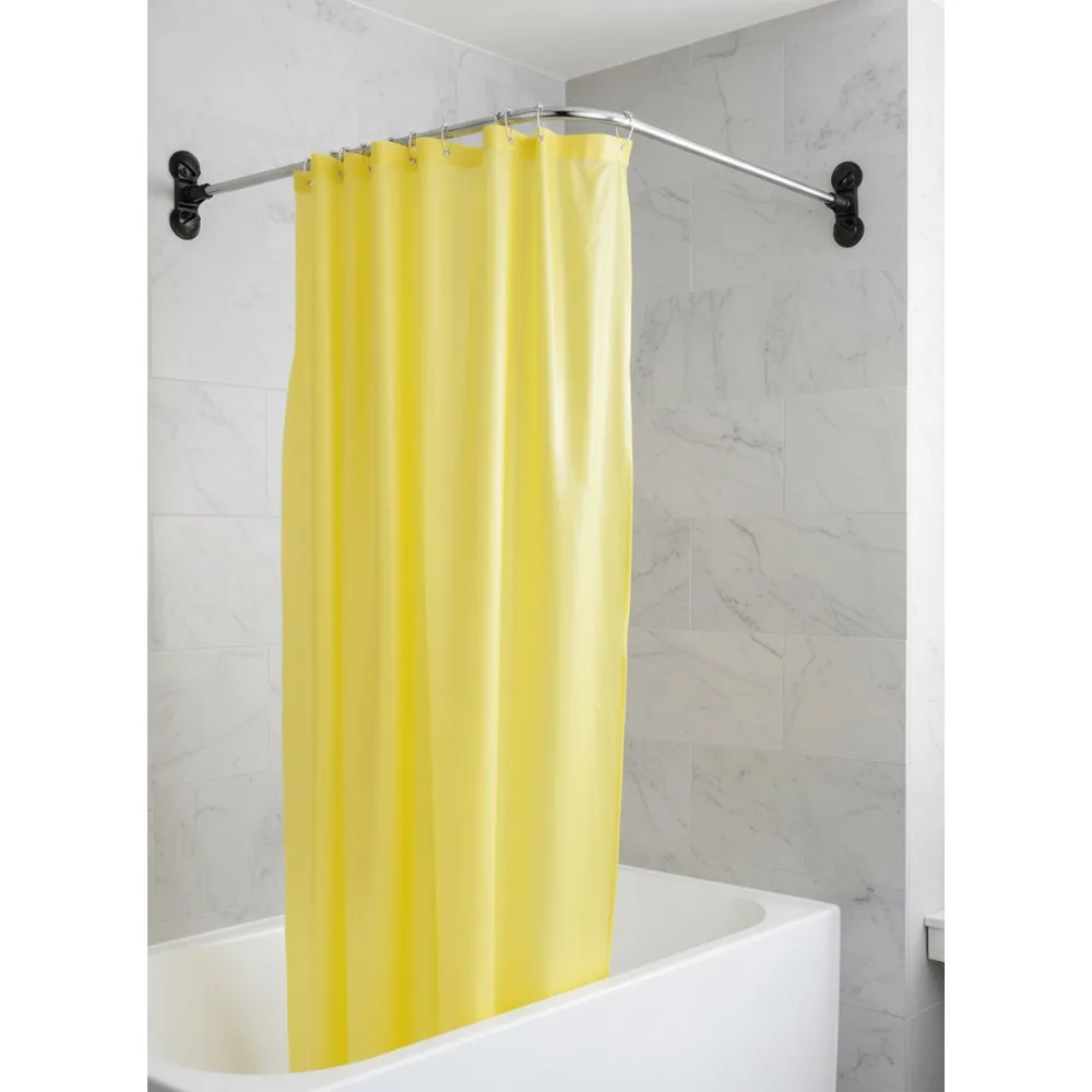 

Curved Shower Curtain Rod U-Shaped Corner Extendable Metal Bathroom Rail for Small Spaces