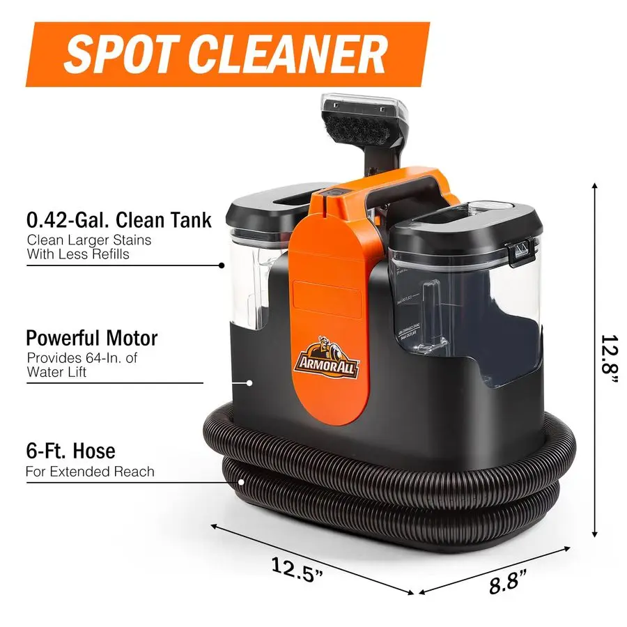 SCC301 0901 Pulitore per tappeti con amplificatore per tappezzeria, dettagli per auto e auto con strumenti per animali domestici, tappeti e divani