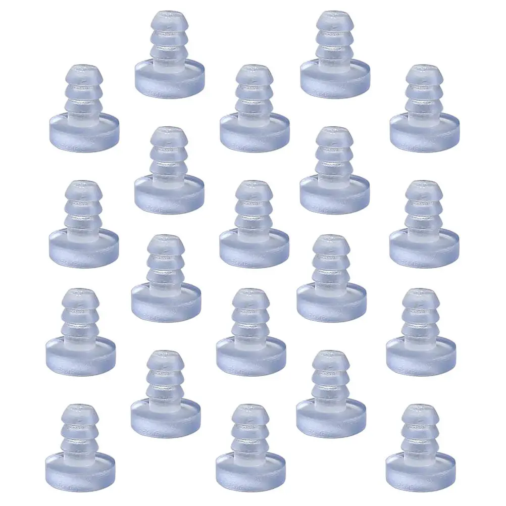 

100Pcs Clear Rubber Bumpers with Stem for Cabinet Doors Drawer Cushion Non-Slip Furniture Protection Bumpers for Table Desktop
