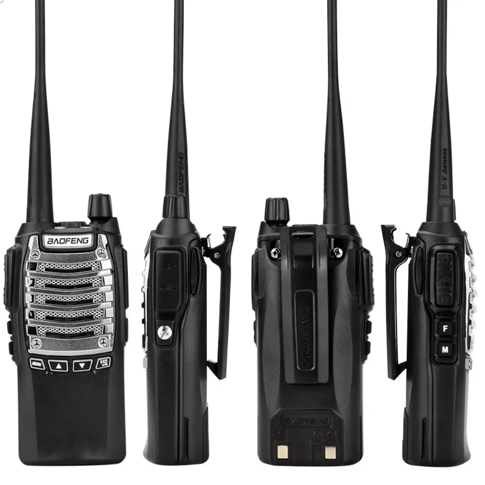Baofeng UV-8D راديو ثنائي الاتجاه 8 وات مزدوج PTT UHF 5 وات 16 قناة FM Ham CB جهاز اتصال لاسلكي للاتصالات نطاق الصيد - 1/2 قطعة