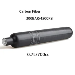 HPA Scuba 0.7L Carbon Fiber Air Tank 300BAR 4500PSI Gas Cylinder CO2 Soda Water Bottle Cilindro For Station Diving Aquarium