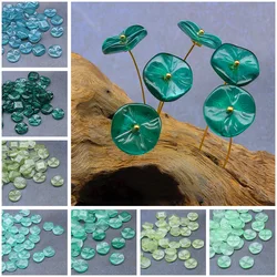 10pcs Green Lotus Leaf Shape 16mm Handmade Lampwork Glass Loose Beads For Jewelry Making DIY Flower Crafts Findings