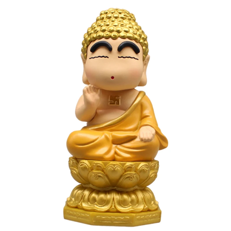 Crayon Shin-chan Figuras Anime Shin Chan Cos Buddha Action Figure GK Statue Kawaii Doll Model Ornaments Toys Gift for Children