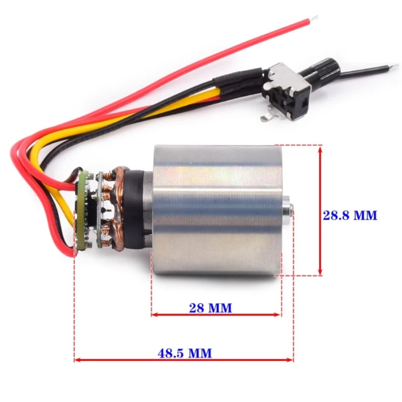 DC 9V 12V 24V 100000RPM Ultra-high Speed BLDC 3-Phase Brushless Motor Equipped w/ driver CNC Aluminum Alloy Impeller Ducted Fan