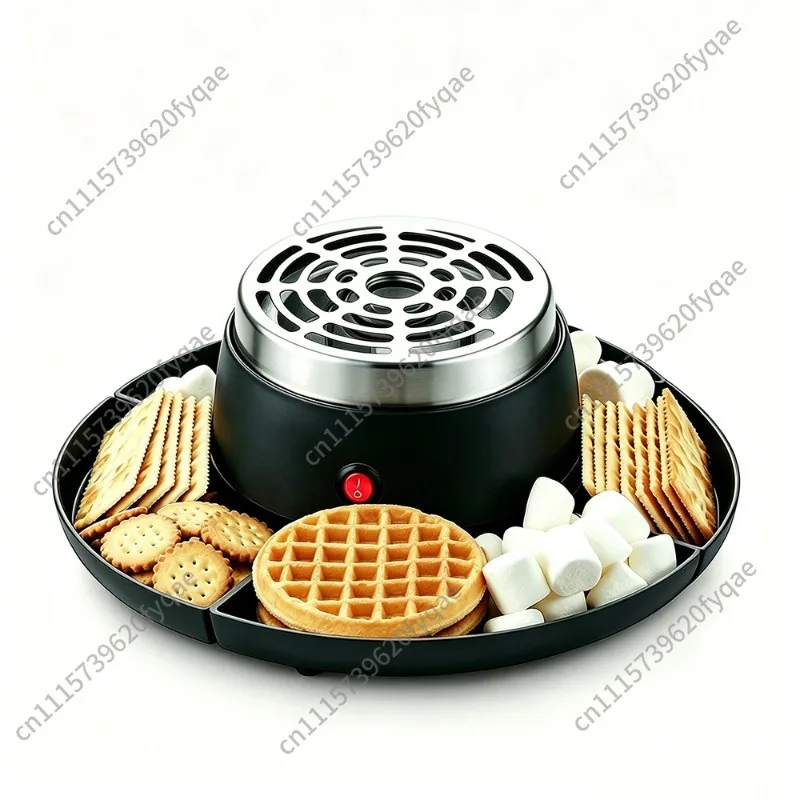 Chocolate electric hot pot melting pot, roasted marshmallow machine, cheese electric cooking pot, fireplace, snack fruit plate