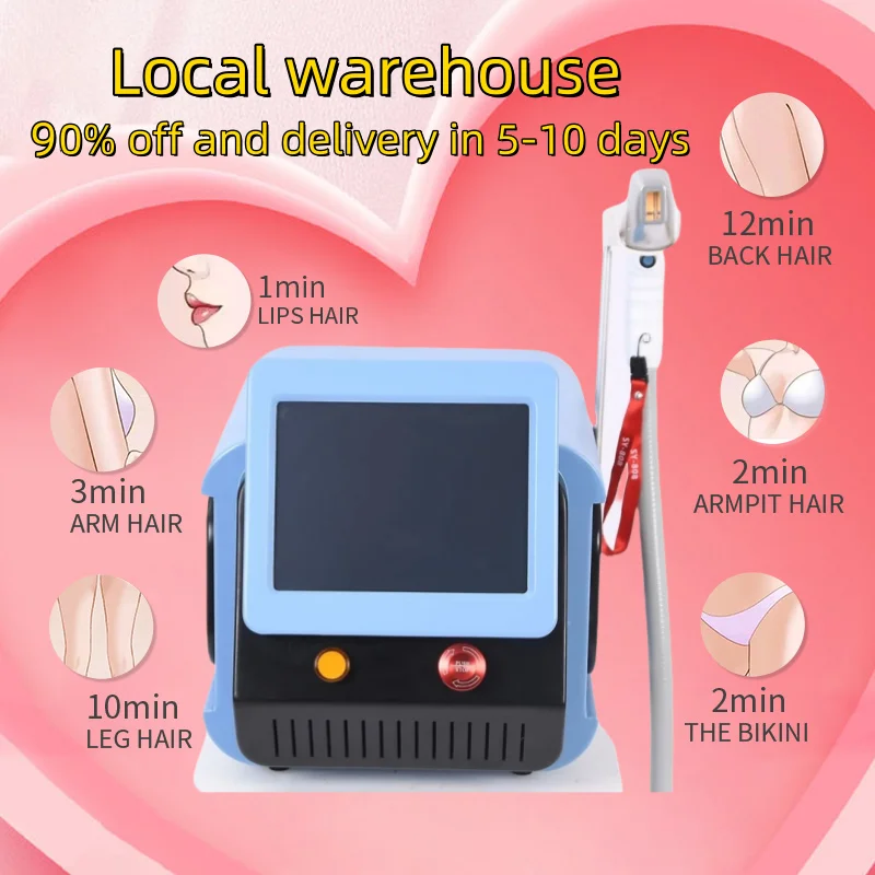 2024 Diode Laser 808nm Professional Ice Point Hair Removal Beauty Machine for Salon 755Nm 1064Nm Permanet Painless Acne