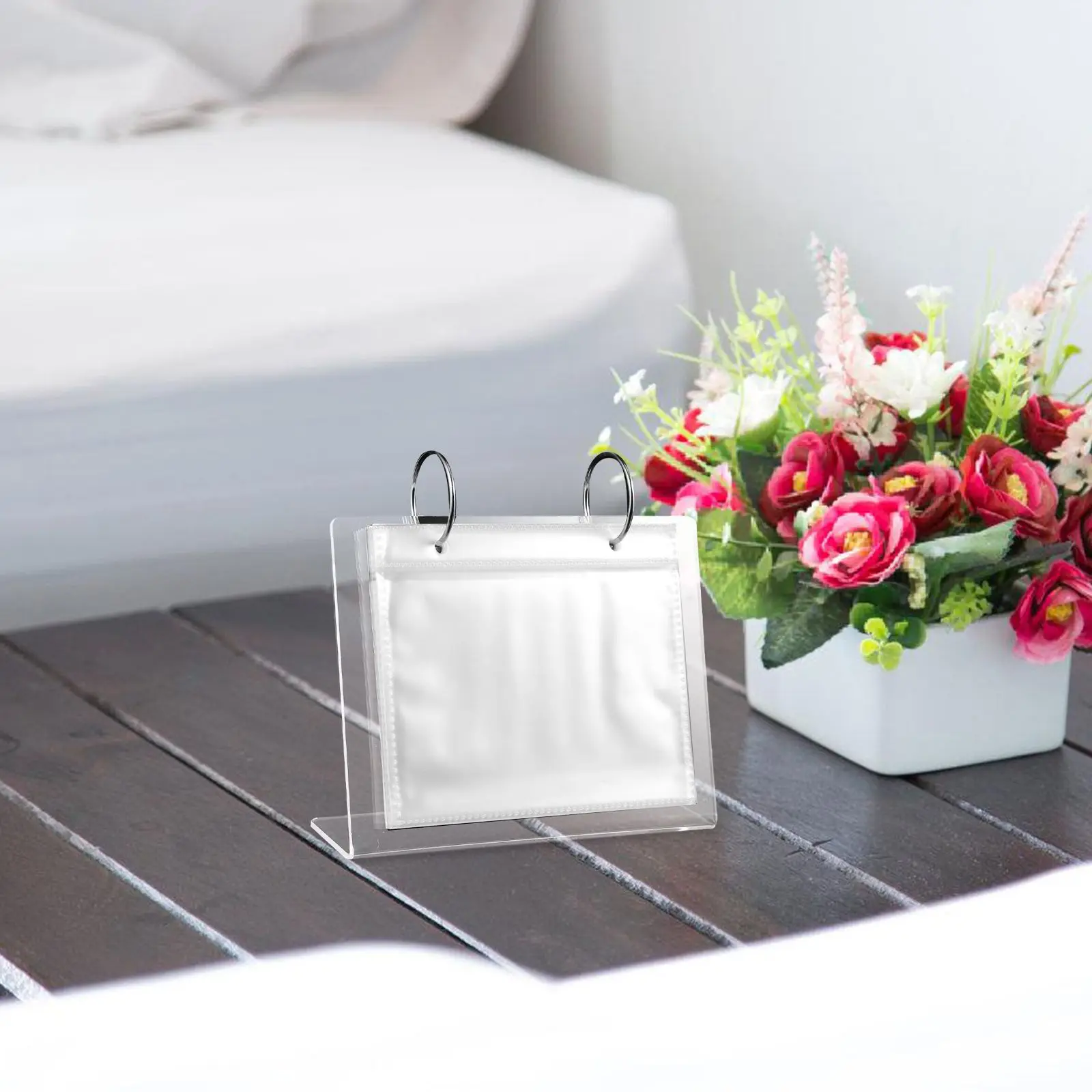 Acrylic Photo Album Flip Picture Frame Small Collage Book Albums Table Top Display Stand Man