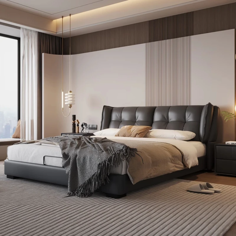 

Frame Modern Unique Bed Handles Minimalist Sleeping Queen Size Bed Storage Bedroom Muebles Para El Hogar Home Accessories