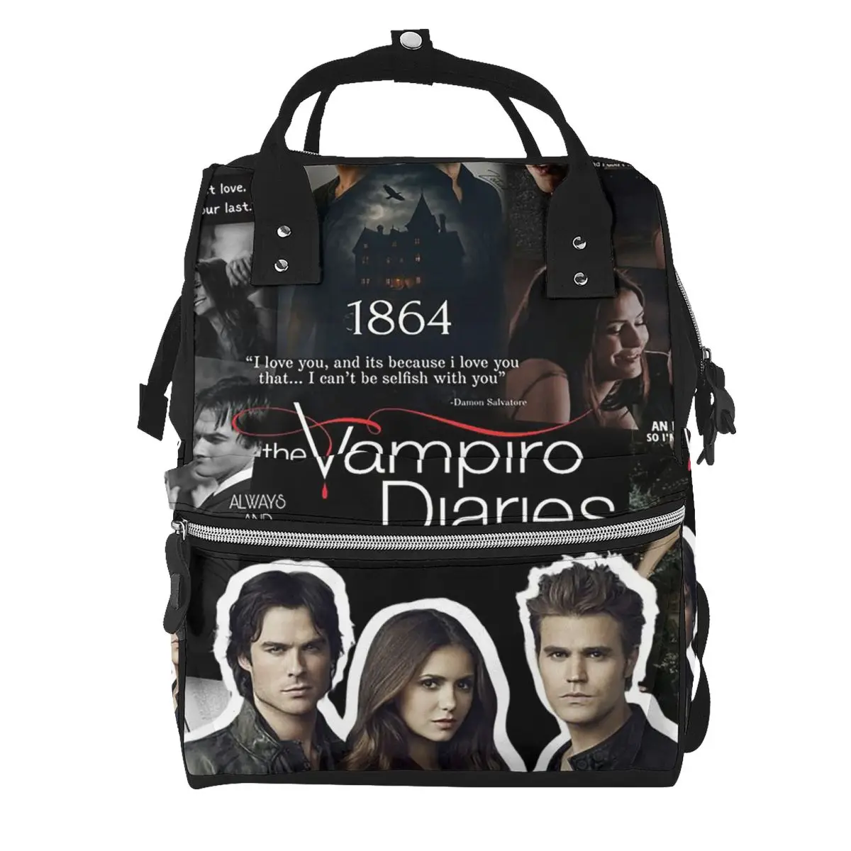 The Vampire Diaries Student Backpack School Bag Hiking Travel Daypack for Men Women Bookbag Shoulder Bags