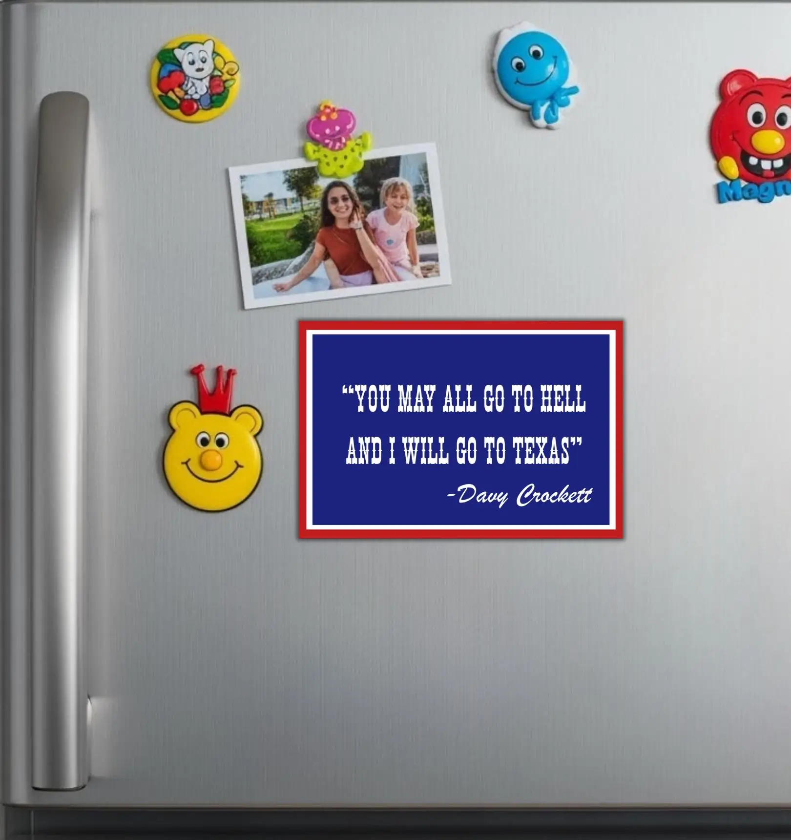 You May All Go To Hell And I Will Go To Texas Davy Crockett Funny Quote Vinyl Sticker For Laptop And Water Bottle Decal