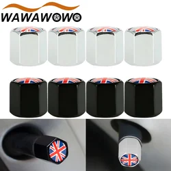 4Pcs/Set Car Styling Union Jack Flag Style Zinc Alloy Car Tire Wheel Valve Stem Air Caps for Universal SUV Bike Truck Motorcycle