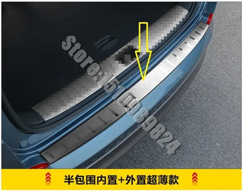 rear styling For Hyundai Tucson 2015 2016 2017~2020 Stainless Steel Rear Door Bumper Protector sill plate Car Accessories