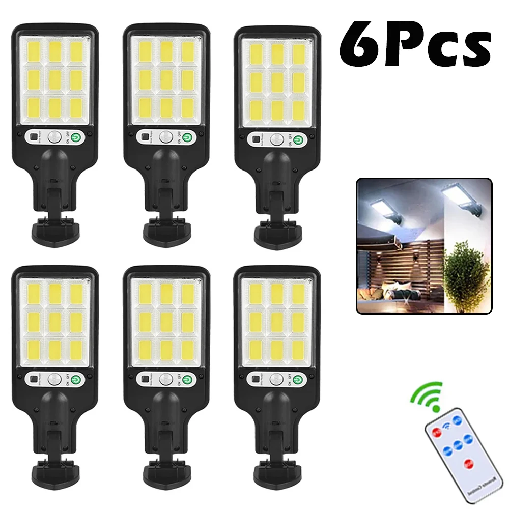 XIWANGFIRE 1 ~ 6PCS Solar Straße Licht LED Solar Garten Lampe 3 Modus Im Freien Wasserdichte Motion Sensor Solar Wand Beleuchtung für Terrasse Garten 5