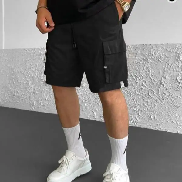 

Men's Flip Cover ket orts Pure Color Cross-Border New Sle Spring Summer Ciwalk Long Pants Elastic Medium Elastic