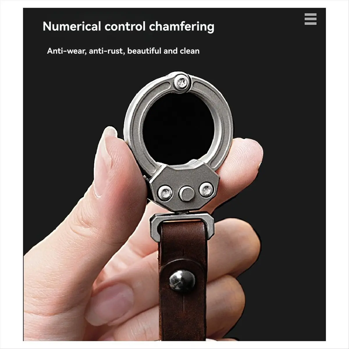 A67T NEW Titanium Alloy Keychain Personalized Car Keychain Pendant Gadget Gift for Men Titanium Carabiner Keychain Clip