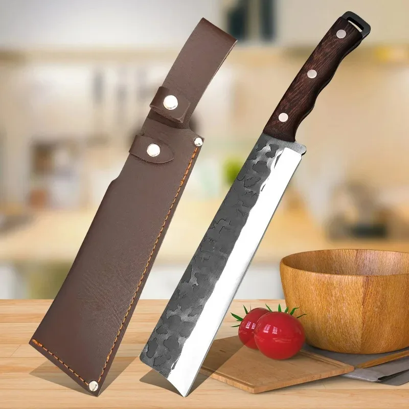 Stainless Steel Forged Big Bone Chopping Knife High Hardness Sharp Chopping Knife Butcher Meat Cleaver Kitchen Utility Knife