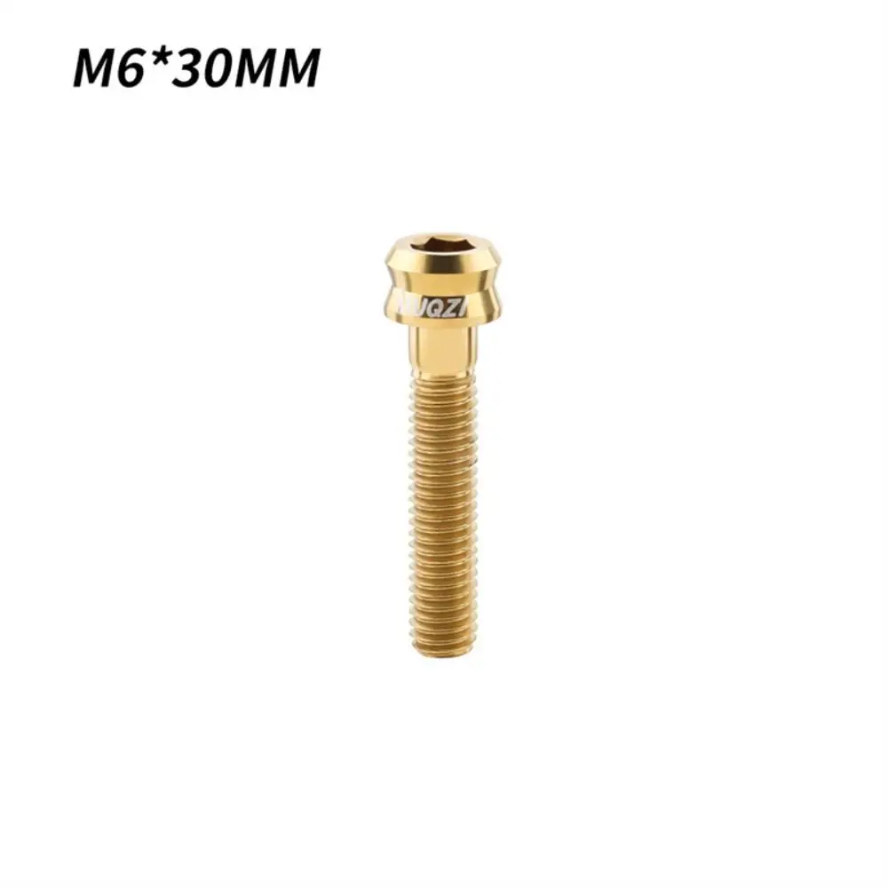 M6x30/35mm Bicycle Stem Top Cap Screw Ultra-light Colorful Bicycle Headset Top Cap Bolt Vacuum Plating Titanium Alloy