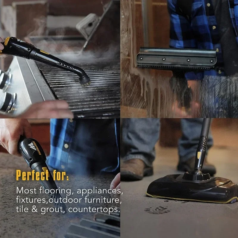 McCulloch MC1385 Deluxe Canister Steam Cleaner with 23 Accessories, Chemical-Free Pressurized Cleaning