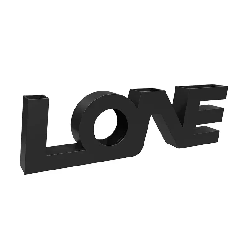 Creative letter wrought iron flower box outdoor combination milk tea shop cafe bar flower bed
