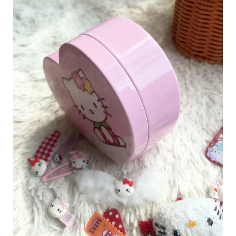 سانريو لطيف مرحبا كيتي صندوق تخزين سطح المكتب الوجه مرآة + صندوق درج فتاة القلب المنظم هدية صندوق مستحضرات التجميل والمجوهرات القرطاسية