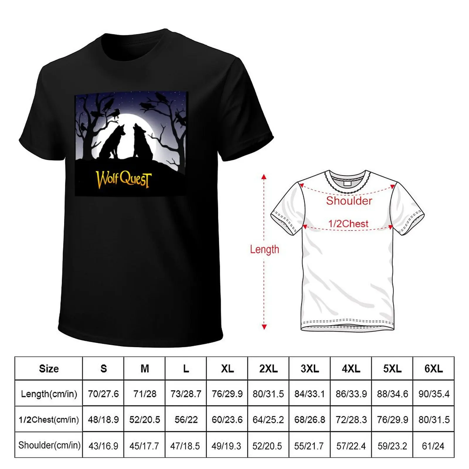 Full Moon Wolves & Ravens - WolfQuest Dream T-Shirt Casual Light Summer Short Sleeve Top