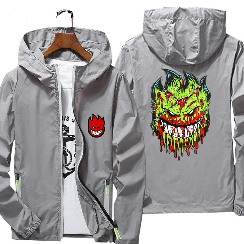 Ripper Spitfire Zombie Wheels uomo giacca a vento cerniera protezione solare pelle sottile con cappuccio sport all'aria aperta giacca pilota abbigliamento Unisex