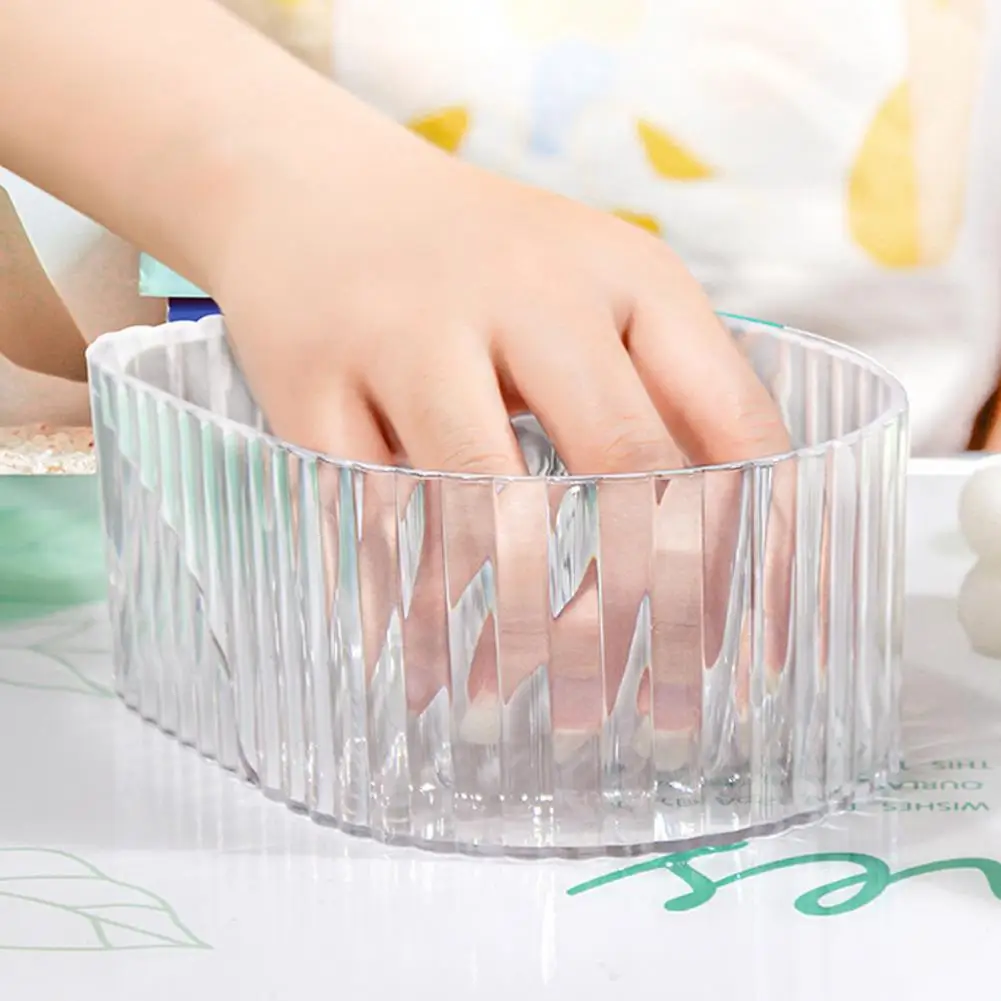 Nail Soaking Bowl Reusable Transparent Textured Clean Fingertip Acrylic Soak Finger Manicure Bowl Women Nail Accessories