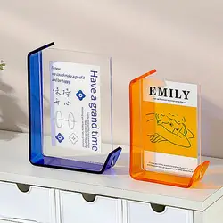6/7 Inch Floating Photo Frame DIY Double-sided Horizontal Vertical Neon Acrylic Desktop Standing Decor Picture Display Frame