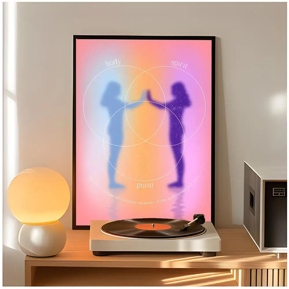 Psychedelic 70s Grainy Gradient Movie Poster Premium Wall Decor Modern Home Poster Unframed