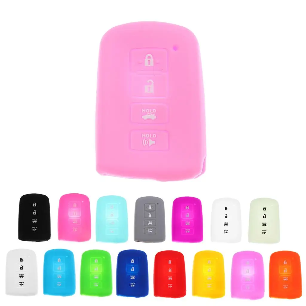 Silicone Car Key Shell Fob Case Cover for Toyota RAV-4