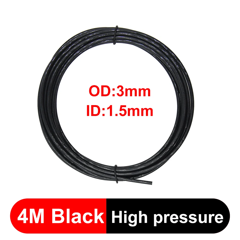 4Meter Hydraulische Olieleiding OD 2mm/3mm/4mm/6mm Zwart Hogedruk nylon Buis Transparante Slang Voor RC Graafmachine Dump Truck Onderdelen