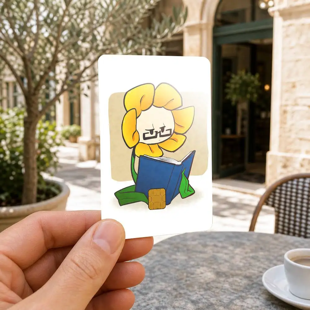 F-Flowey Waterproof Bank Card Sticker Skin for Credit Debit Chip Cards Decorative Cover Film