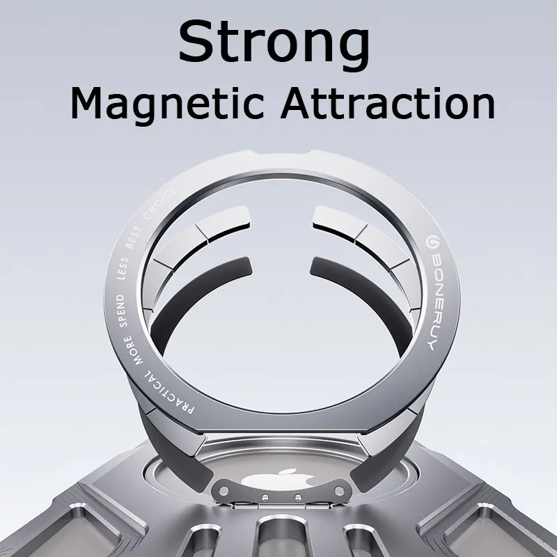 Metal Hollow Heat Dissipation Phone Case For Iphone 13 14 15 16 Pro Max Plus Magnetic Aluminum Stand Cover For IPHON 16 Promax