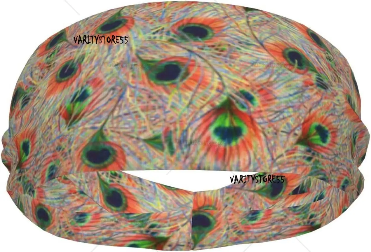 

Peacock Sport Sweatbands for Women Men Headbands Peacock Stretchy Sweatband Women Head Bands Headband