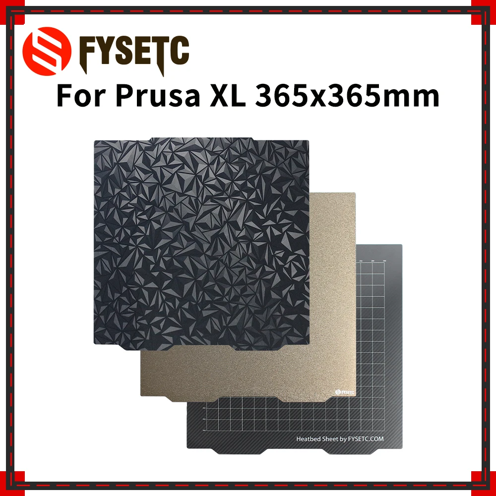 For Prusa XL Steel Plate Build Plate JANUS BPS-PET Smooth PET Double-Sided PEI Powder Coated Diamond Textured PEI Steel Sheet