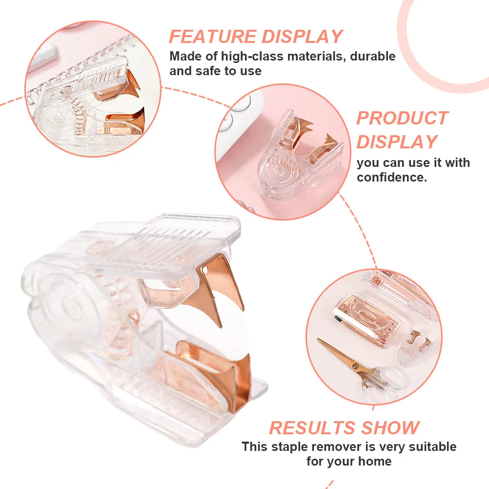 مزيل التيلة باللون الذهبي الوردي، مستلزمات مكتبية محمولة للاستخدام المنزلي والمكتب المدرسي، أداة سحب أساسية مدمجة خفيفة الوزن للاستخدام المنزلي