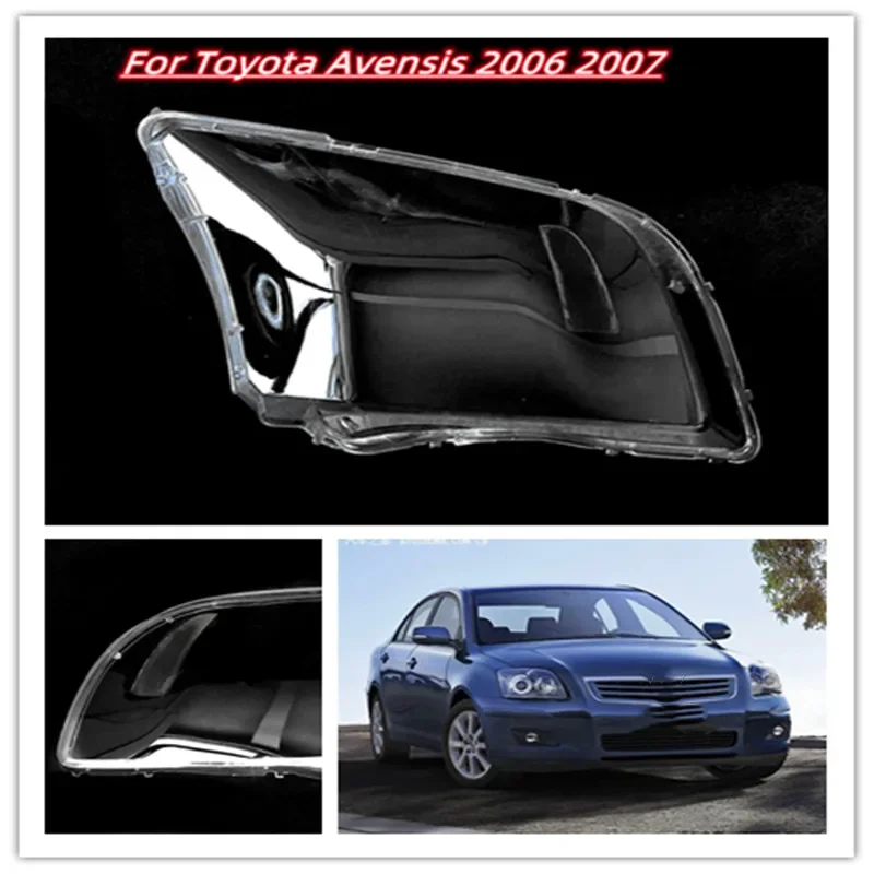 

HTTCY Car Headlamp Lens For Toyota Avensis 2006 2007 Cover Transparent Shell Headlight Glass Replace The Original Lampshades